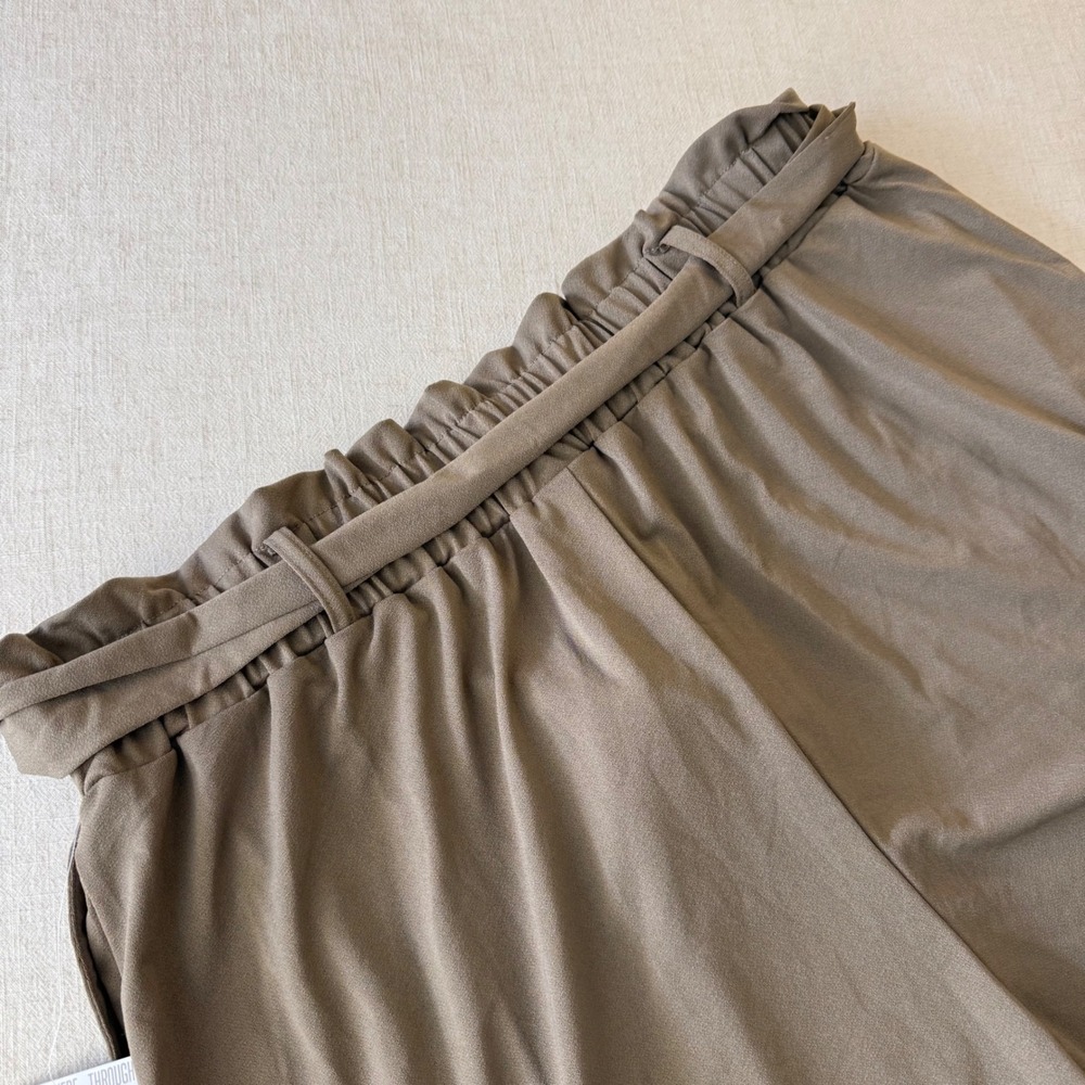 LuLaRoe Womens XL Taupe Brown Paperbag Waist Tie Front Shorts NWT - Picture 8 of 10